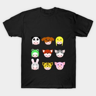 Japan Kokeshi dressed as pets T-Shirt